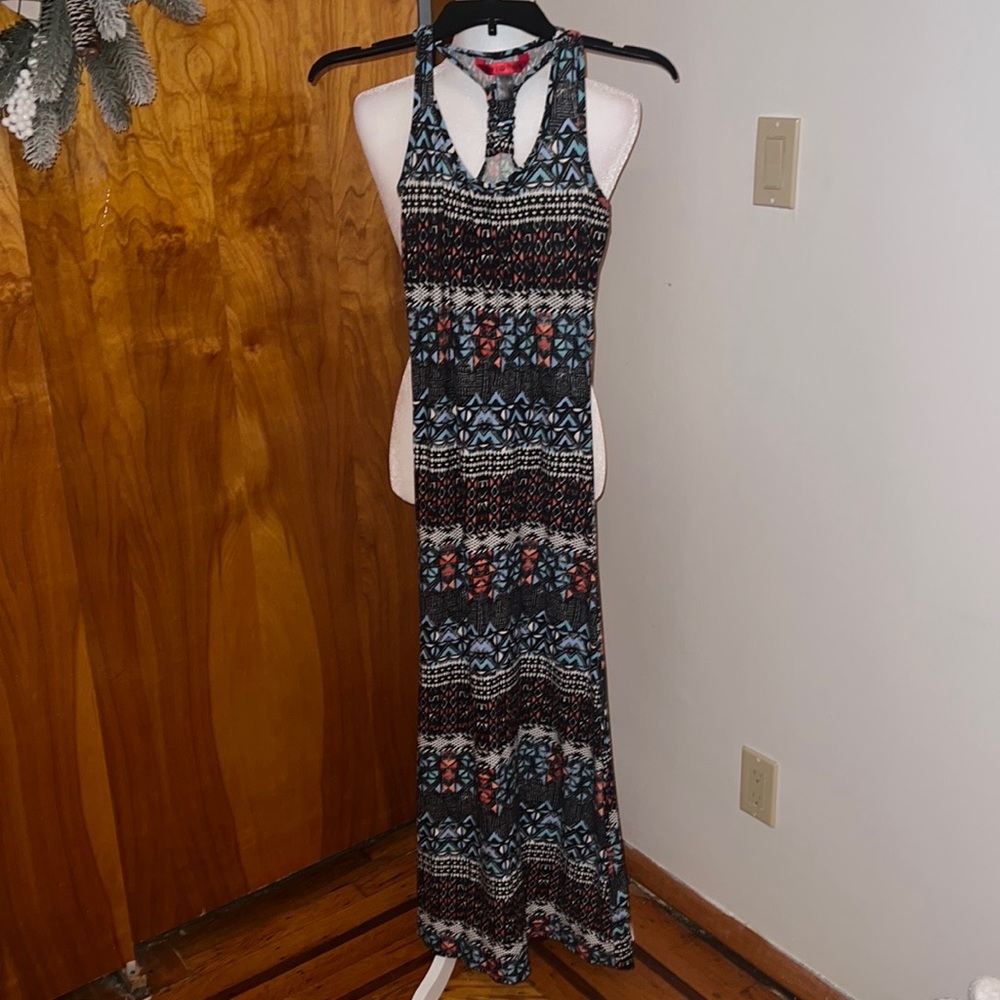 Aztec Print Pattern Adjustable Halter Stretchy Ma… - image 2